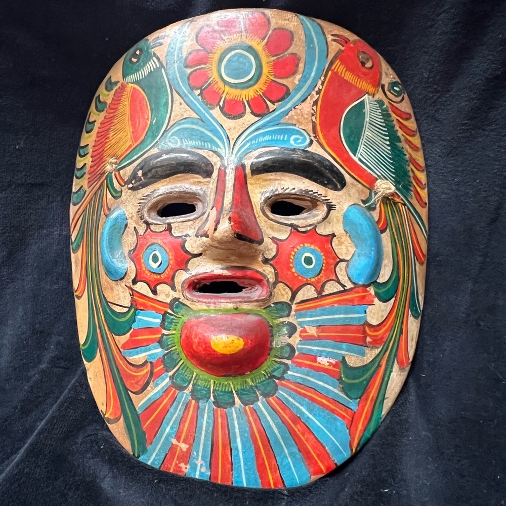 Exciting! Vintage Handpainted Mexican Mask.